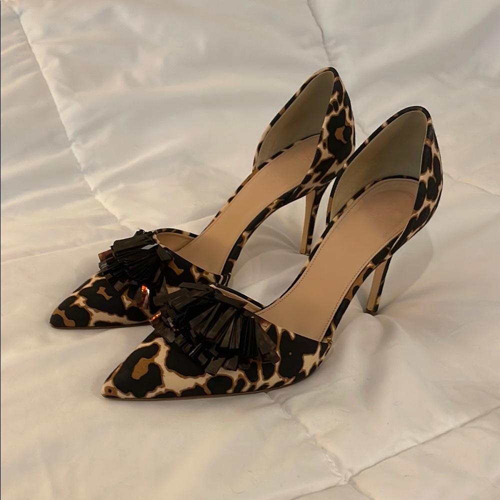 Leopard Print J. Crew Collection Heels 8.5